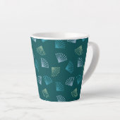 Tasse Latte Feuilles Art déco (Angle droit)