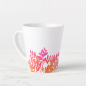 Tasse Latte Feuilles couchers de soleil (Angle gauche)