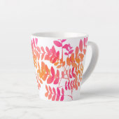 Tasse Latte Feuilles couchers de soleil (Angle droit)