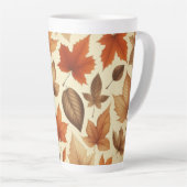 Tasse Latte Feuilles d'automne (Angle droit)