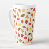 Tasse Latte Feuilles d'automne confortables (Angle gauche)