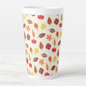Tasse Latte Feuilles d'automne confortables (Devant)