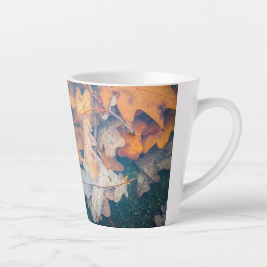Tasse Latte Feuilles d'automne flottantes (Droite)