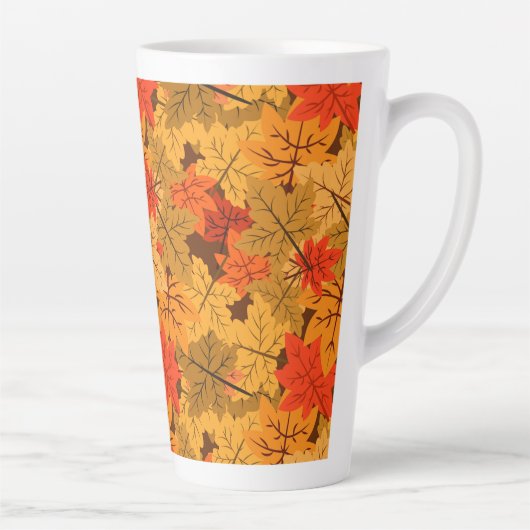 Tasse Latte Feuilles de l'érable d'automne (Droite)