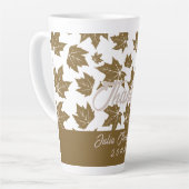 Tasse Latte Feuilles de l'érable Thanksgiving Brunch Dîner (Angle gauche)