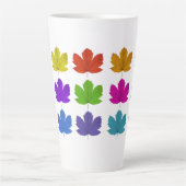 Tasse Latte Feuilles d'érable colorés (Devant)