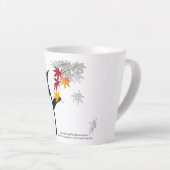 Tasse Latte Feuilles d'érable d'automne et mignonnes pingouins (Angle droit)