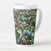Tasse Latte Feuilles et baies de houx (Angle droit)