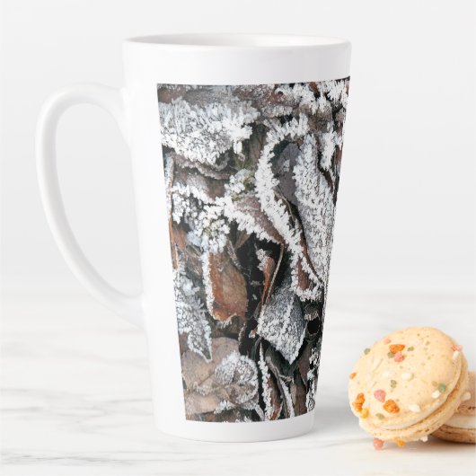TASSE LATTE FEUILLES HIVER (En situation)