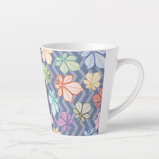Tasse Latte Feuilles stylisés (Droite)