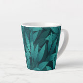 Tasse Latte Feuilles tropicaux rayonnants (Angle droit)
