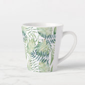 Tasse Latte Feuilles verts tropicaux (Droite)