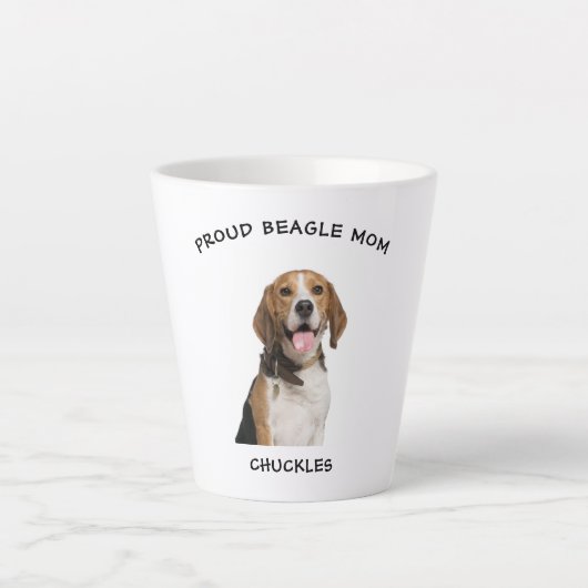 Tasse Latte Fier Beagle Maman Personnalisé Animaux de compagni (Devant)