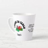 Tasse Latte FIER D'APPRENDRE À CYMRAEG Welsh L'appréciation de (Angle gauche)