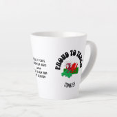 Tasse Latte FIER D'APPRENDRE À CYMRAEG Welsh L'appréciation de (Angle droit)