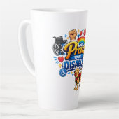 Tasse Latte Fier d'être handicapé – Conception graphique d'aut (Angle gauche)