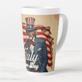 Tasse Latte Fière âme du 4 juillet (Angle droit)