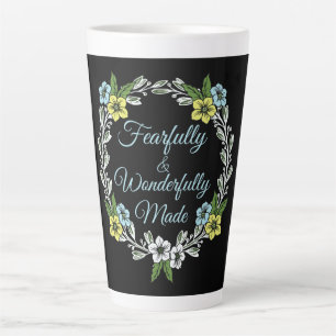 Tasse Latte Fièrement Et Merveilleusement Fabriqué Floral