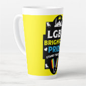 Tasse Latte Fierté de Brighton et de Hove (Angle gauche)