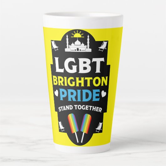 Tasse Latte Fierté de Brighton et de Hove (Devant)