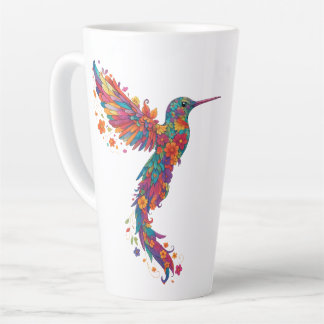 Tasse Latte Fierté des colibris arc-en-ciel