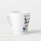 Tasse Latte Fiery Feline Spirit - Sassy Angry Cat Design (Angle gauche)