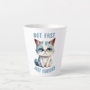Tasse Latte Fiery Feline Spirit - Sassy Angry Cat Design