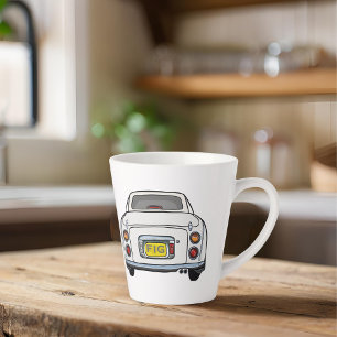 Tasse Latte Figaro Blanc Cute Voiture Monogrammes Figarations