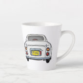Tasse Latte Figaro Blanc Cute Voiture Monogrammes Figarations (Droite)