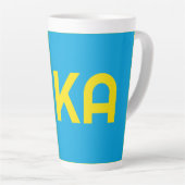 Tasse Latte FIKA Bold Jaune et bleu (Angle droit)