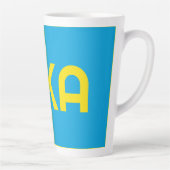 Tasse Latte FIKA Bold Jaune et bleu (Droite)