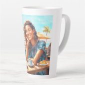 Tasse Latte Fille avec pause café (Angle droit)