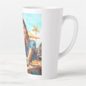 Tasse Latte Fille avec pause café (Droite)