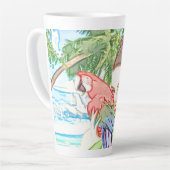 Tasse Latte Fille avec un perroquet (Angle gauche)
