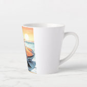 Tasse Latte Fille avec voiture de sport (Droite)