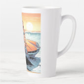 Tasse Latte Fille avec voiture de sport (Droite)