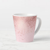 Tasse Latte Fille Blush Rose Or Sprayed Confetti Ombre (Angle droit)