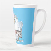 Tasse Latte Fille Dachshund À Travers La Neige (Droite)
