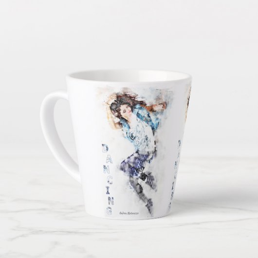 Tasse Latte Fille dansante 2 (Angle gauche)