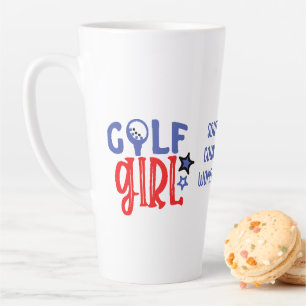 Tasse Latte Fille de golf Customisée tarde