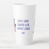 Tasse Latte Fille de golf Customisée tarde (Devant)