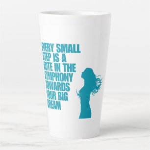 Tasse Latte Fille de Mode Bleue Tasse Minimalist
