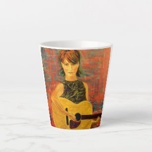 Tasse Latte Fille de musique