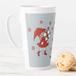 Tasse Latte Fille de Noël