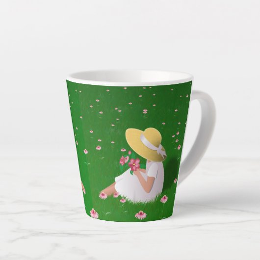 Tasse Latte Fille en herbe (Angle droit)