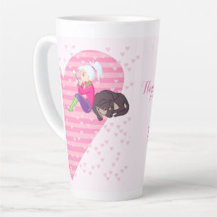 Tasse Latte Fille Être amoureuse