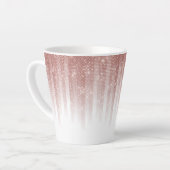 Tasse Latte Fille Glamour Rose Parties scintillant or Gradient (Angle gauche)