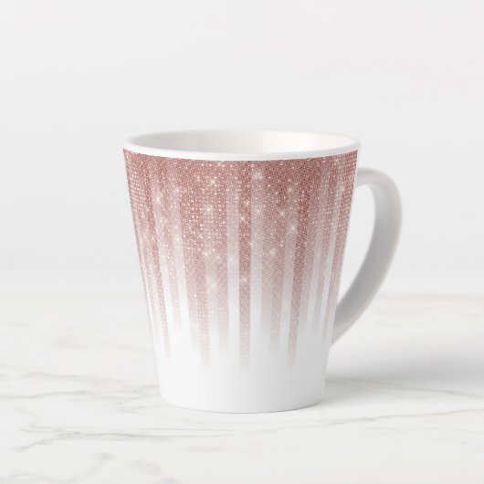 Tasse Latte Fille Glamour Rose Parties scintillant or Gradient (Angle droit)