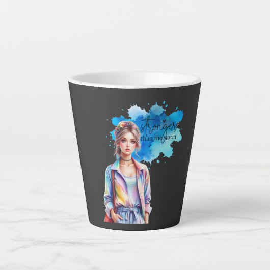Tasse Latte Fille Inspirante Graphique (Devant)