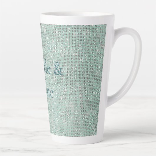 Tasse Latte Fille Mint Glitzy Sparkle (Droite)